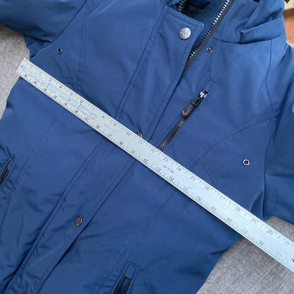 Arctic Expedition Mid Length 33” Down Parka Coat Navy XS no hood - Picture 3 of 16